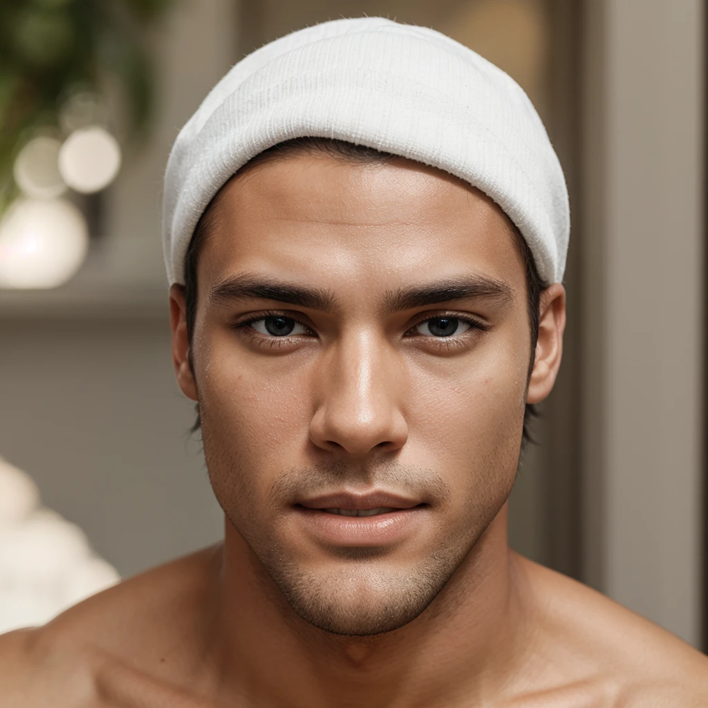 skin color becomes white
be handsome