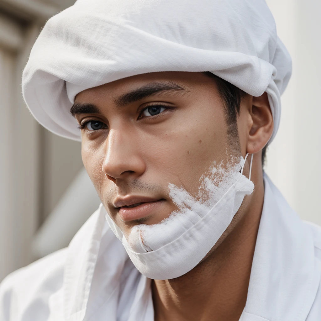 skin color becomes white

be handsome