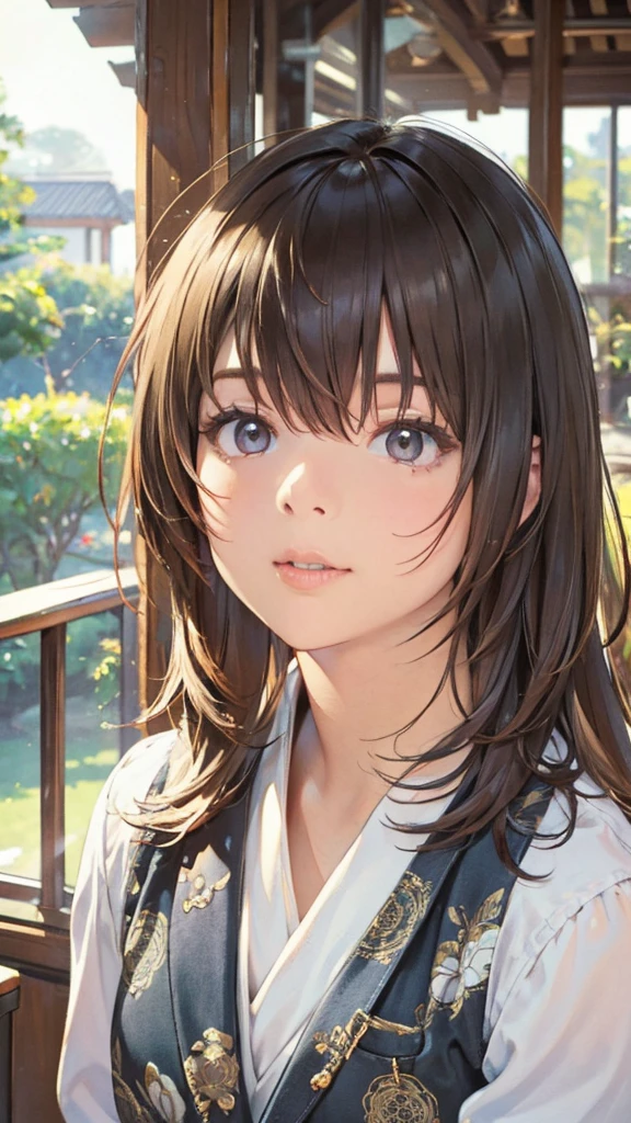 Official Art, wallpaper, Very detailed, (((Very detailedな目と顔))), shut up., masterpiece, highest quality, Realistic portraits, (ZenTangle, Mandala, Tangle, EnTangle), Complex clothing, Very detailed, Dynamic Angle, The most beautiful form of chaos, elegant, Brutalist Design, Vibrant colors, Romantic Chinese Flowers