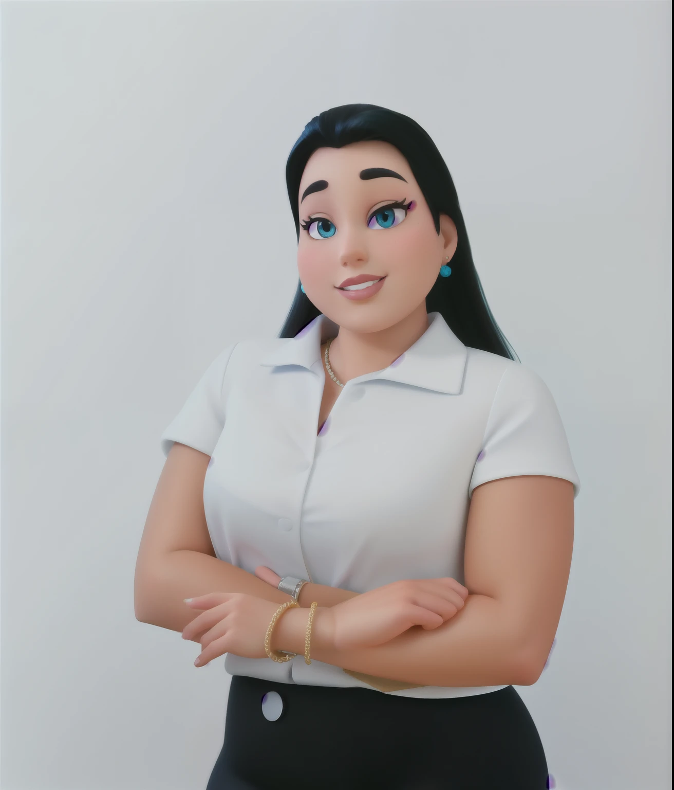 mulher branca estilo disney pixar, alta qualidade, melhor qualidade
