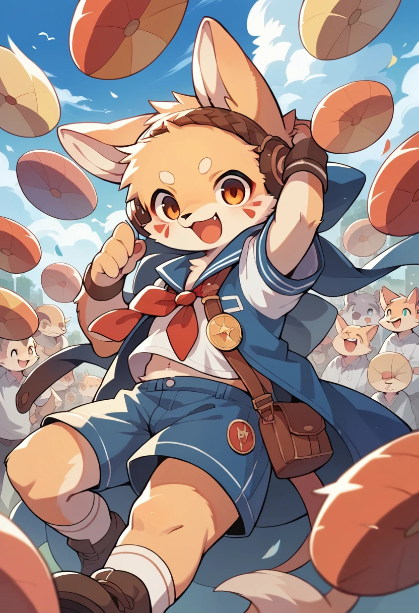 cover_page, super high resolution, detailed background, World Heritage Site, 6+boys, 6+girls, Happy, joyful, absurdres(Photos of solo travelers)(kemono, furry anthro),
