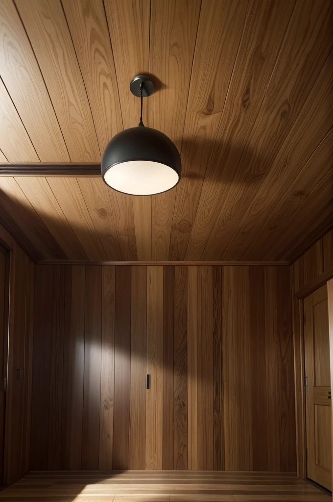 Uma fotografia de alta qualidade mostrando um ambiente elegante e moderno com pisos e revestimentos de madeira. Deve parecer um projeto finalizado.O ambiente deve ser um interior de casa. .Lighting should be natural or look natural, com luz suave e sombras realistas.Piso de madeira com acabamento liso e polido, displaying a natural wood grain pattern.Wood cladding on a wall or architectural details, such as wall panels or moldings.A madeira deve ser de alta qualidade, com uma cor quente e natural, ranging from light to medium tones.A imagem deve ser capturada de uma perspectiva que mostre claramente o piso e o revestimento de madeira.The composition must be well balanced, com a linha do horizonte nivelada e um ponto focal claro.Include close-up details of the floor and covering to show the texture and finish.High resolution and sharp photography.Estilo realista, com cores vibrantes e contrastes bem definidos