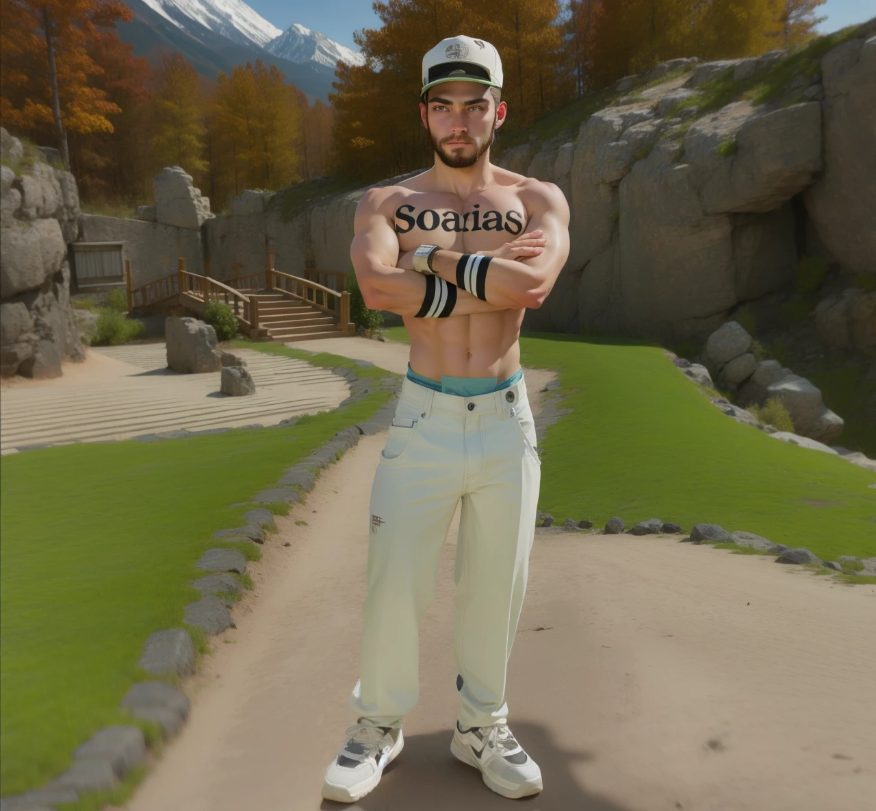 masterpiece, 6 pack, detailed abs, insanely detailed abs, low body fat, zero body fat, muscly forearms, big biceps, veiny, insanely veiny arms, vasuclar, bright, sun rays, glowing skin, backlit, insanely detailed, attractive, blurred background, smooth skin, super high quality, zero percent body fat, boxer shorts showing, brighten shadows, detailed sun rays, greek god body, ab veins, remove tattoos, zero tattoos, broad shoulders, bodybuilder, athlete
