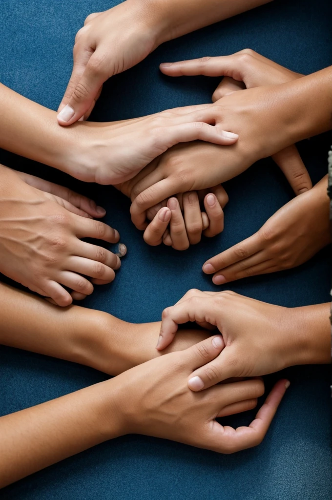 Adolescentes separados con las manos entrelazadas