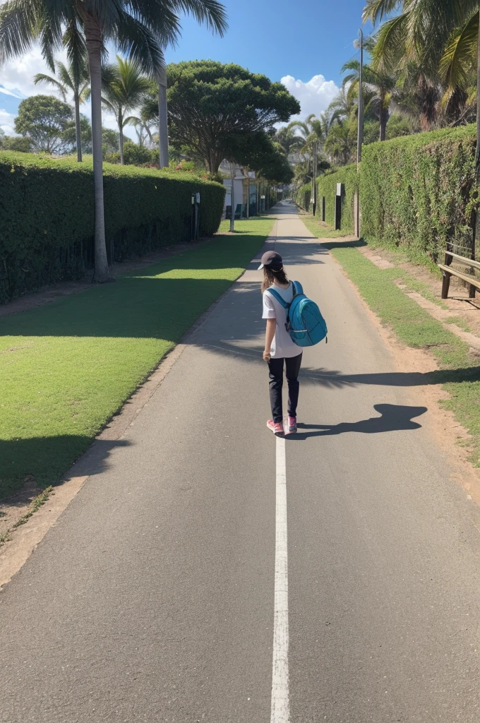 Tenis escrito " walking paradise" no canto
