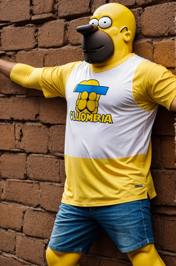 Homero con la camisa de colombia
