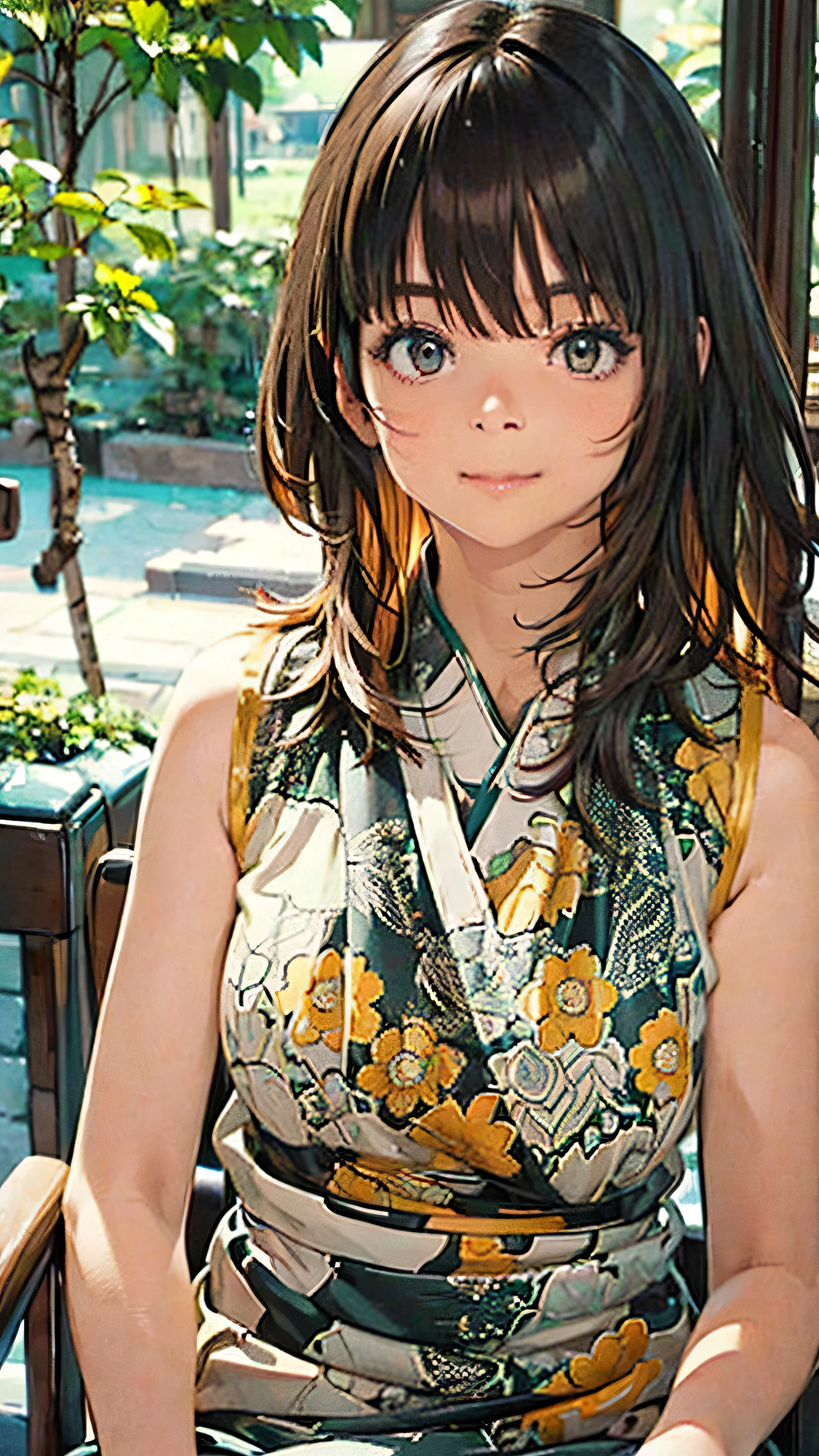 Official Art, wallpaper, Very detailed, (((Very detailedな目と顔))), shut up., masterpiece, highest quality, Realistic portraits, (ZenTangle, Mandala, Tangle, EnTangle), Complex clothing, Very detailed, Dynamic Angle, The most beautiful form of chaos, elegant, Brutalist Design, Vibrant colors, Romantic Chinese Flowers