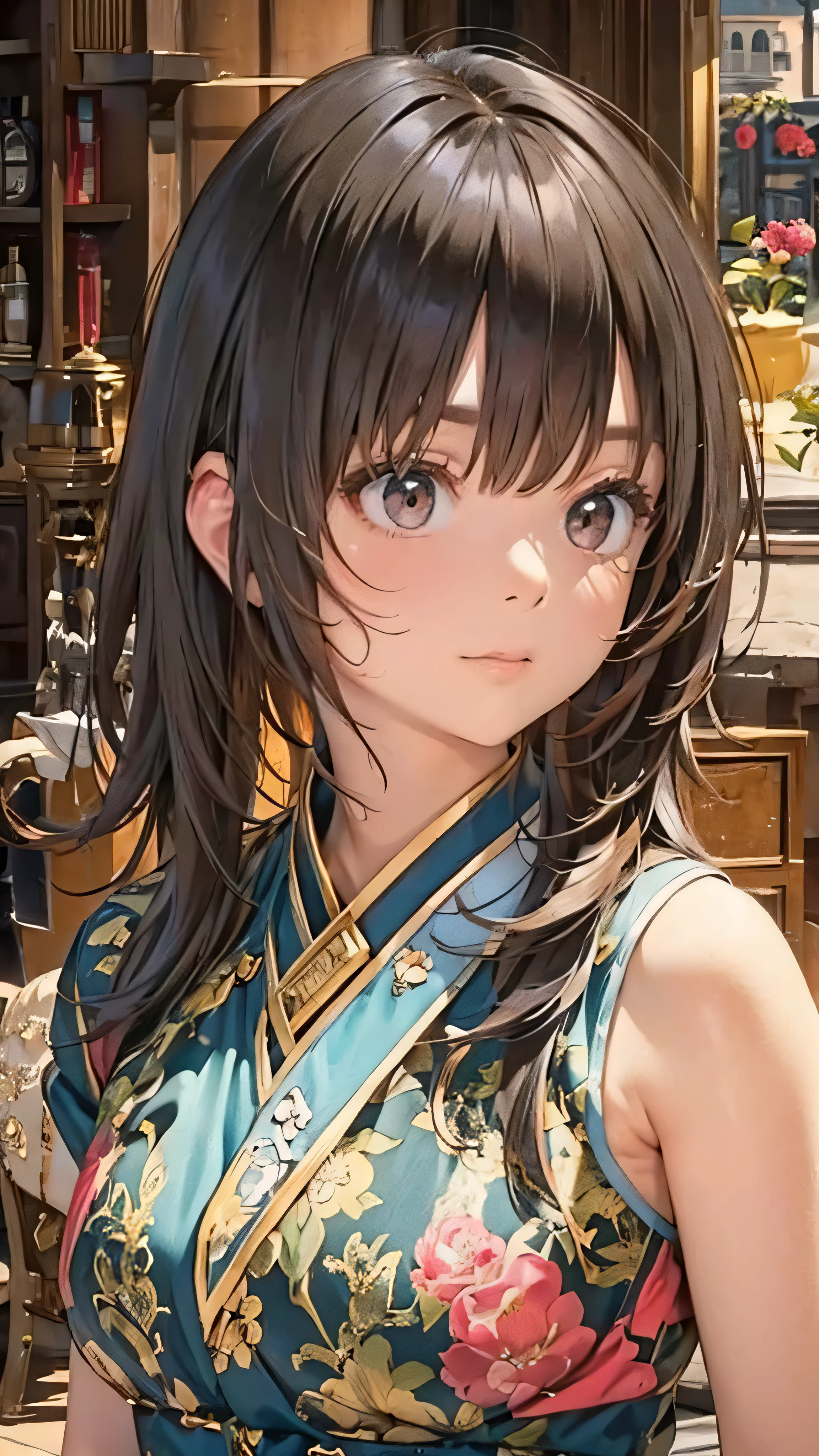 Official Art, wallpaper, Very detailed, (((Very detailedな目と顔))), shut up., masterpiece, highest quality, Realistic portraits, (ZenTangle, Mandala, Tangle, EnTangle), Complex clothing, Very detailed, Dynamic Angle, The most beautiful form of chaos, elegant, Brutalist Design, Vibrant colors, Romantic Chinese Flowers