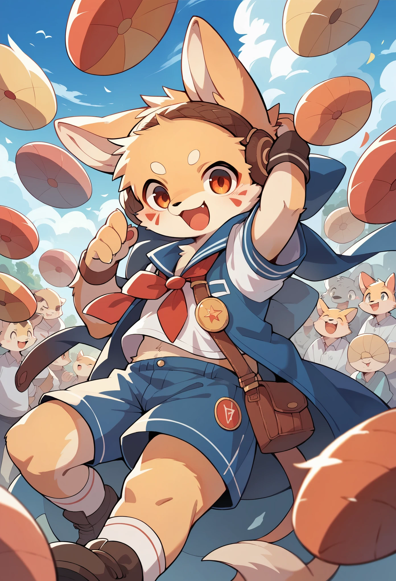 cover_page, super high resolution, detailed background, World Heritage Site, 6+boys, 6+girls, Happy, joyful, absurdres(Photos of solo travelers)(kemono, furry anthro),