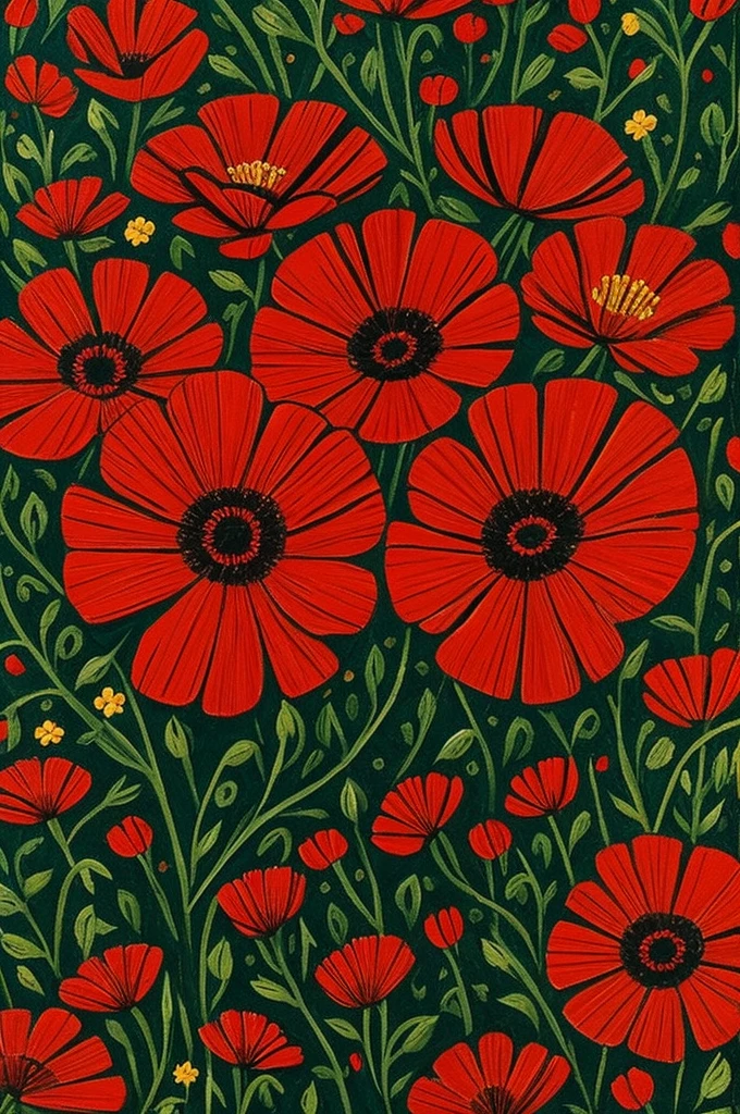 Coquelicot polish folk art