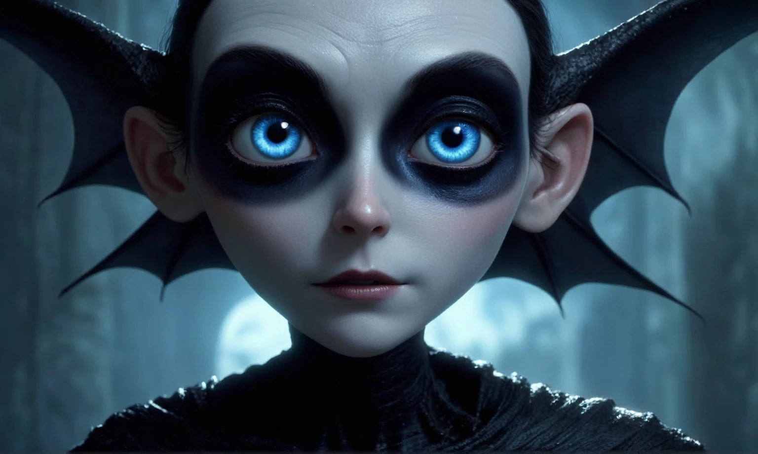 (((creature with a spectral and ghostly appearance)). Her skin is pale, almost translucent. His eyes shine with a bluish glow, he wears dark, torn clothes that float around him, as if permeated by an aura of mourning. Its appearance is complemented by details such symbols of mourning and gothic elements, further emphasizing its dark air. is portrayed as a haunted and tormented entity,{creature},face pretty face,extremely detailed,intricate details,eyes extremely detailed, high detailed eyes,16k resolution, realistic humid skin,extremely intricate details,Epic Realistic,face anatomically correct,Ultra HD,HDR, natural skin textures, hyper realism,realistic skin texture, hyper detailed,extremely Realism,Ultra Detailed,body logically correct,pixar movie still, pixar movie screenshot, frame from pixar movie, animated movie still, still from the pixar movie, still from a pixar movie, disney pixar movie still, pixar movie scene, still from pixar movie, still from a 2001 pixar movie, pixar render, animated film still