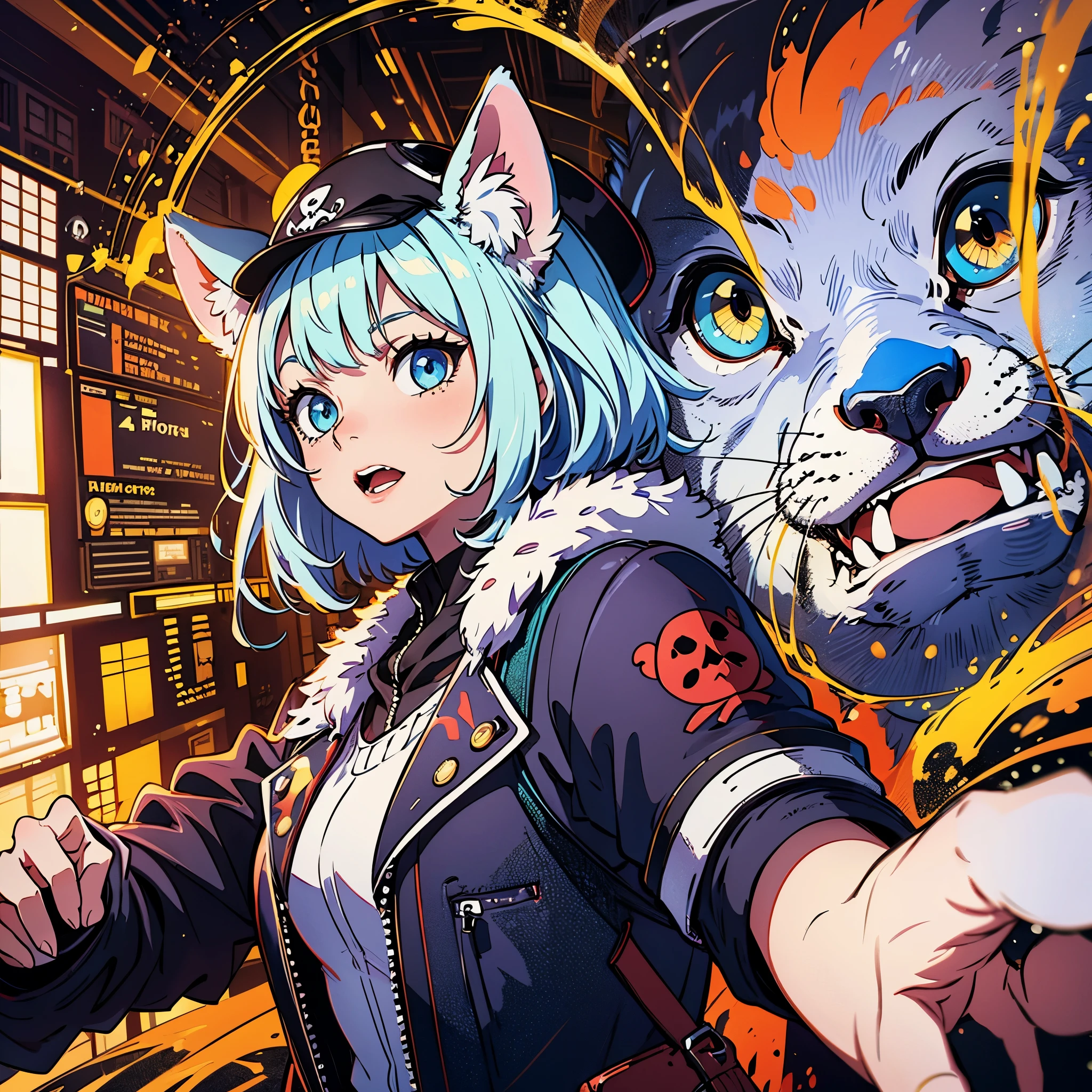 top quality, best quality, High-quality illustrations, masterpiece, super high resolution, detailed background, Hospitals with power outages, Spooky creatures, Pirate Ship, a pirate, 6+boys, 6+girls, absurdres(highly detailed beautiful face and eyes)perfect anatomy, expression, good lighting, cinematic shadow(kemono, furry anthro),