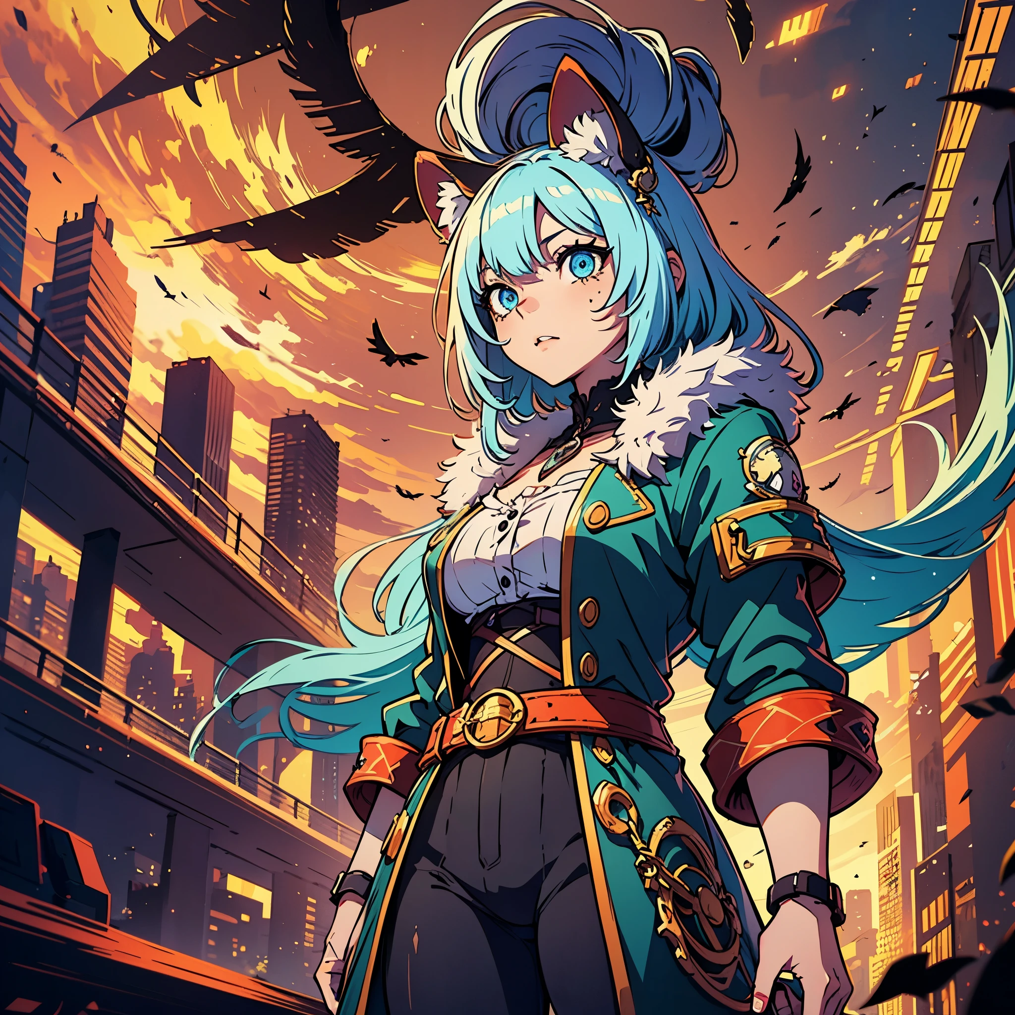 top quality, best quality, High-quality illustrations, masterpiece, super high resolution, detailed background, Hospitals with power outages, Spooky creatures, Pirate Ship, a pirate, 6+boys, 6+girls, absurdres(highly detailed beautiful face and eyes)perfect anatomy, expression, good lighting, cinematic shadow(kemono, furry anthro),