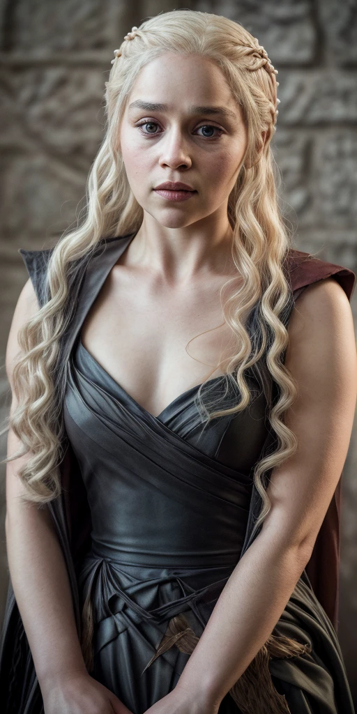 masterpiece, stunning portrait photo of khls woman, sleeveless, erotic costumes, sensual satin dress, game of thrones inspired costumes,