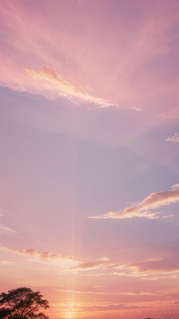 Beautiful light pink sky