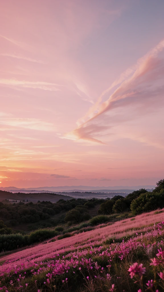 Beautiful light pink sky 