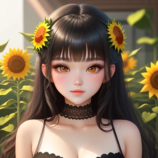 Girl the princess sunflower
18-year-old girl and.  Detailed face, double eyelid, hot vibes. hot-seductive-sexy-cute-beautiful-girl with black hair and blushing face. Intimate vibes. 