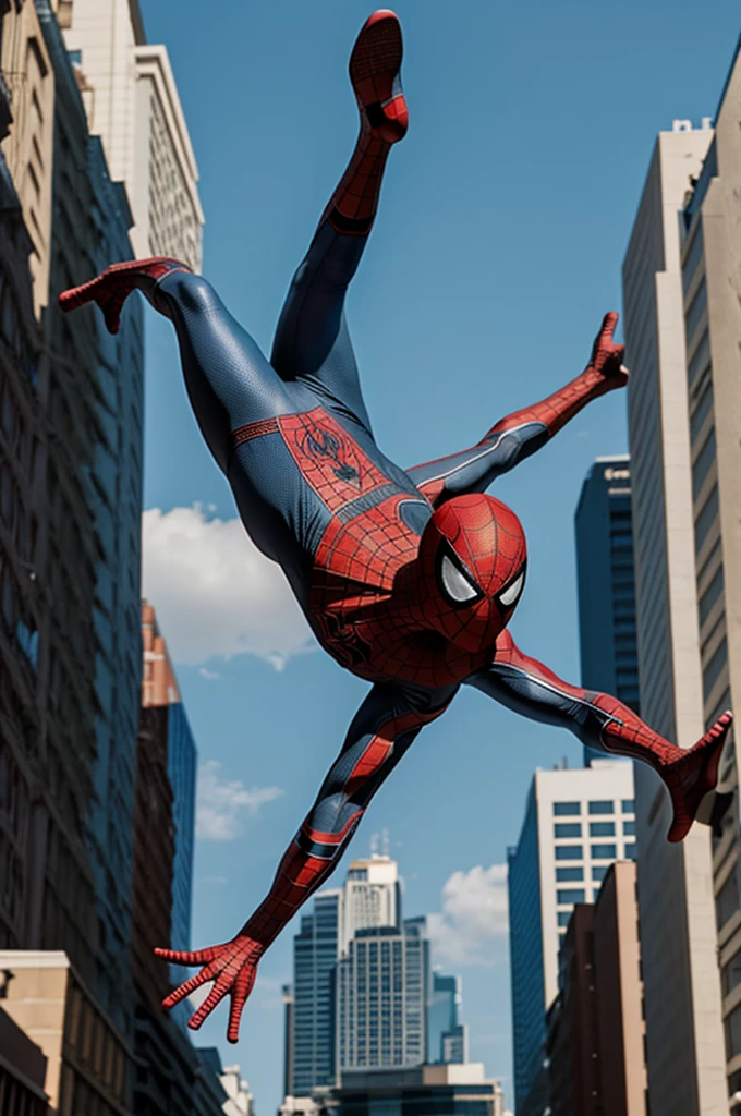 Spiderman swinging