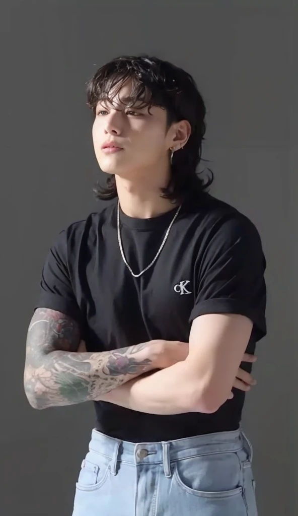 A young Japanese man, mafioso, looks similar to BTS's Jungkook