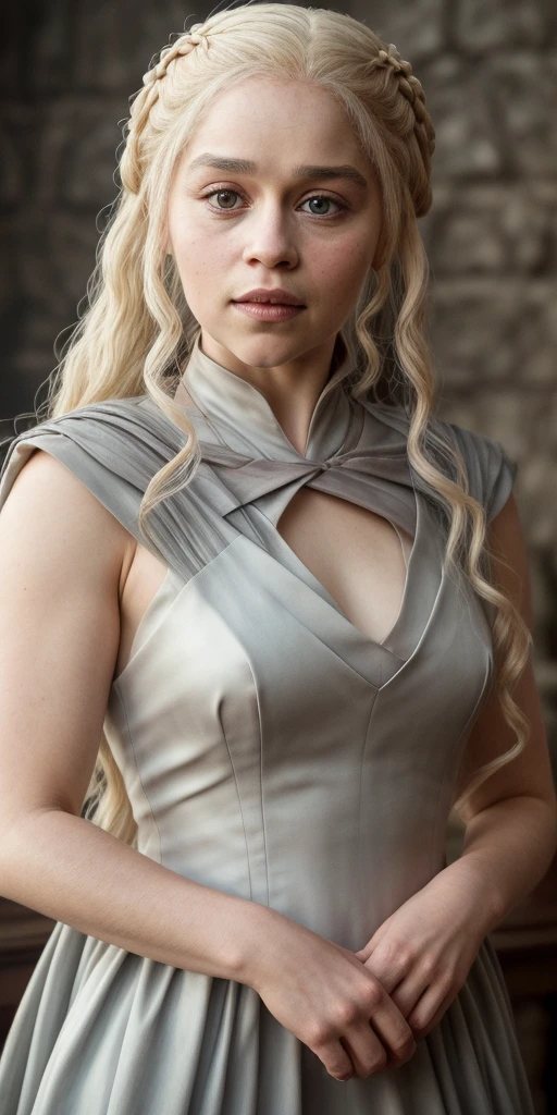 masterpiece, stunning portrait photo of khls woman, sleeveless, erotic costumes, sensual satin dress, game of thrones inspired costumes,
