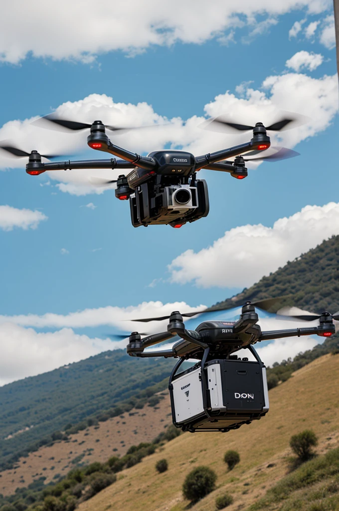 Dron transportando medicamentos