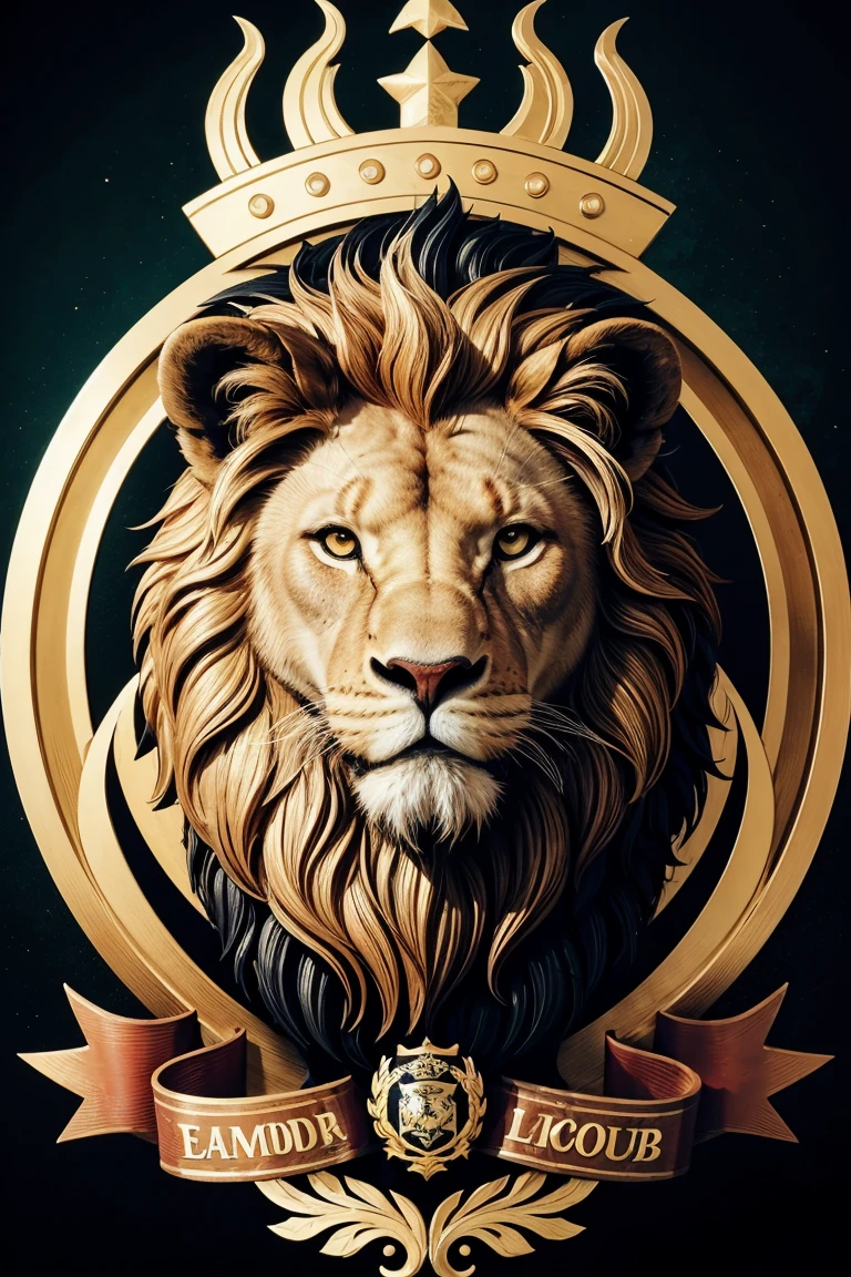 Escudo do Clube:
Description:
Forma: Escudo em formato tradicional.
Elementos:
Stylized lion in the center.
Nome "Amanda Sports" na parte superior.