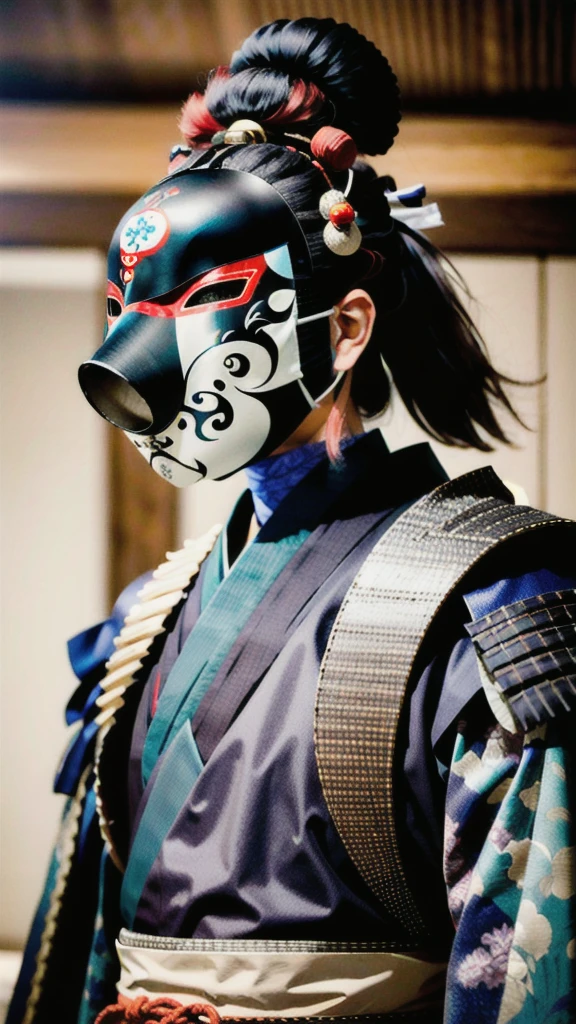 ( noh mask:1.3), 
best quality,masterpiece,highly detailed,ultra-detailed, 1man samurai japanese armor, old man
  