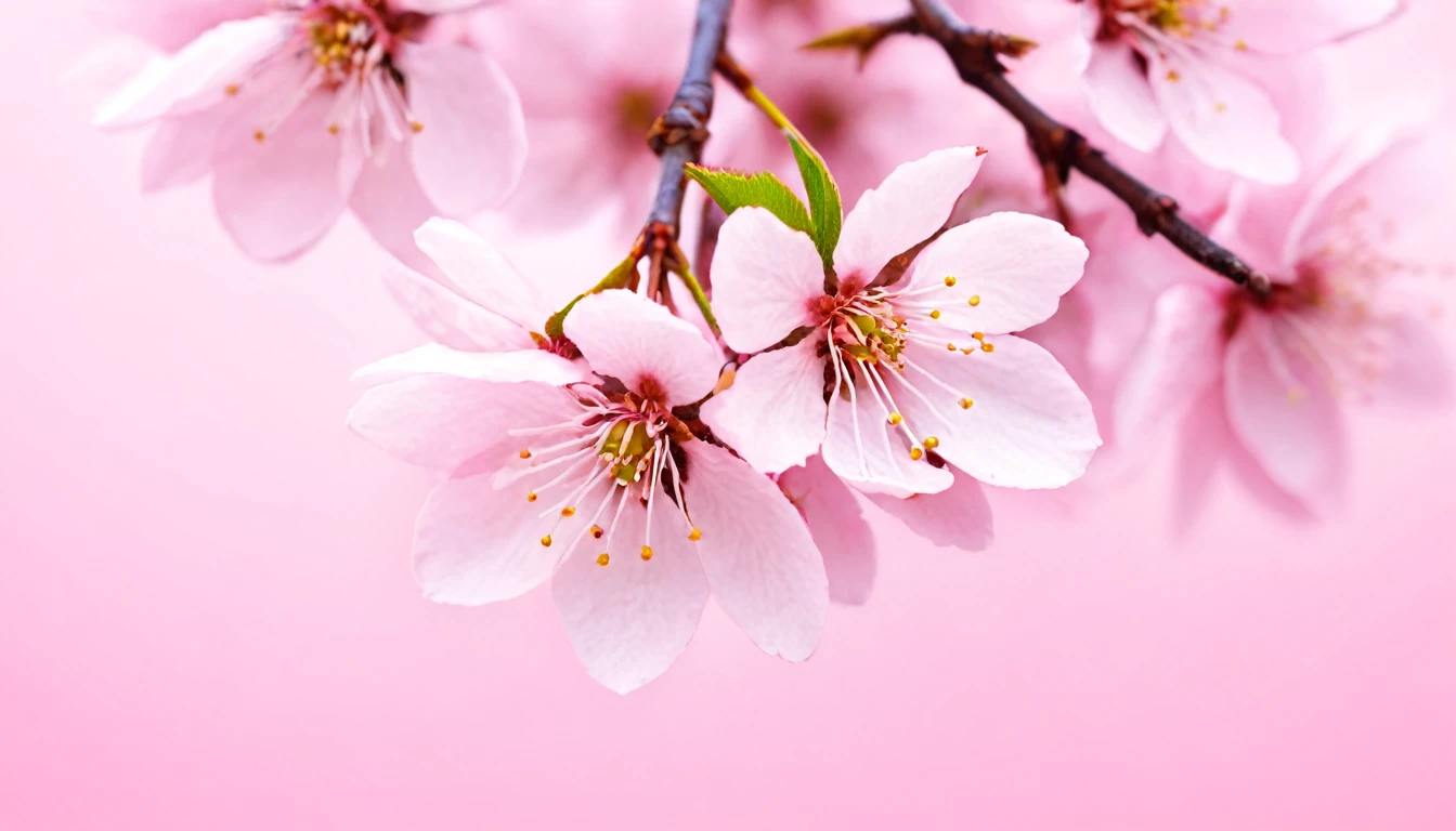 Sakura blossoms, high resolution, light pink, photo level, Macro