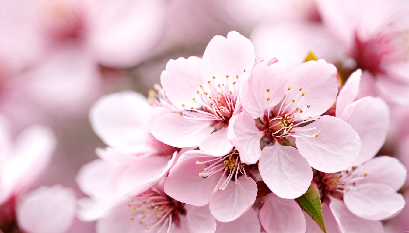 Sakura blossoms, high resolution, light pink, photo level, Macro