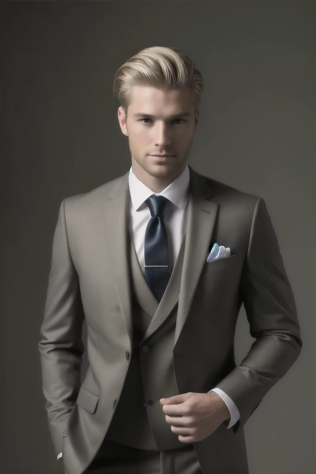 Blond Man Photo Session:
A 27-year-old blond man, ((pechos chiselados)), ((hiperrealismo)), blond hair with light brown roots. cabellos rubios, Hair with brown roots, cabellos largos, cabellos muy largos, really long hair, Handsome, Front view, professional portrait, photo taken with Canon, formal suit, escote, self-confident, photo taken in a studio, high quality, professional photography, Canon 5D Mark IV, natural light, 4k, highest definition, .RAW, Nikon D850, 50 millimeters, ISO 2000 Cert