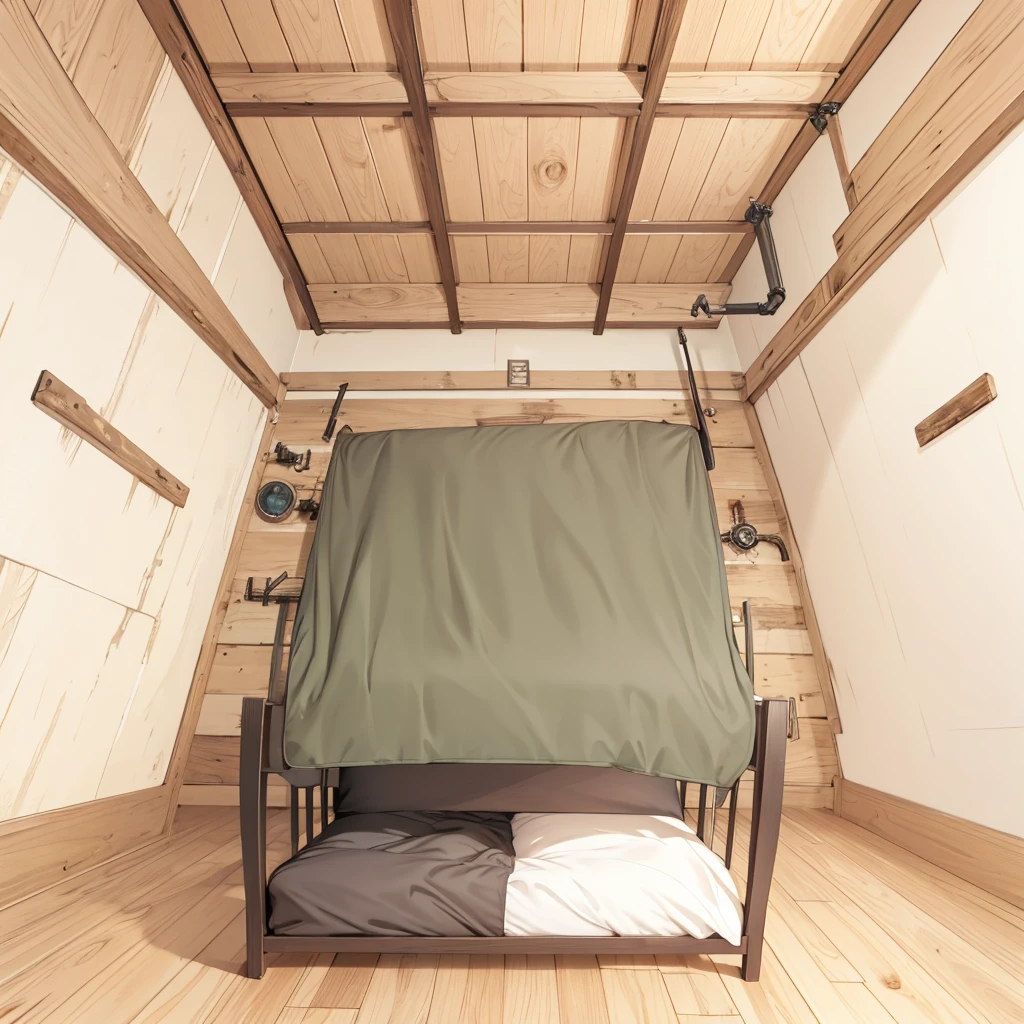 steampunk,Fantastic,Wood Grain Floor,Double bed,Overlooking,4k,8k,highest quality