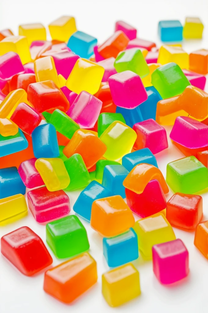 **Concepto**: La idea es crear un logo que sea divertido, colorful and evokes the sweetness and joy associated with gummies.