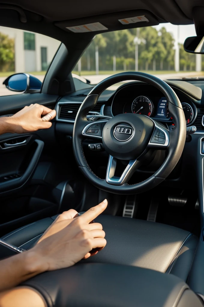 ((best quality)), ((masterpiece)), (detailed), clases de manejo, learn to drive here with me, teaching to drive car