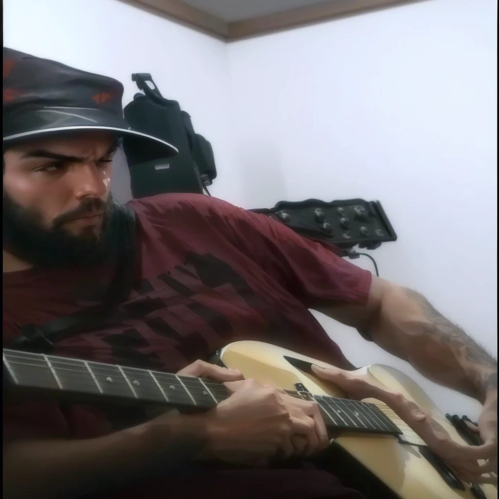 there is a man that is Playing guitar in a room, Playing guitars, playing music, Playing guitar, solo de guitarra, tocar guitarra, Tocando uma guitarra Gibson Les Paul, Playing guitar, swing out, filmagem de baixa qualidade, Playing electric guitar, david rios ferreira, filmagem granulada, filmagem borrada, man Playing guitar, music being played