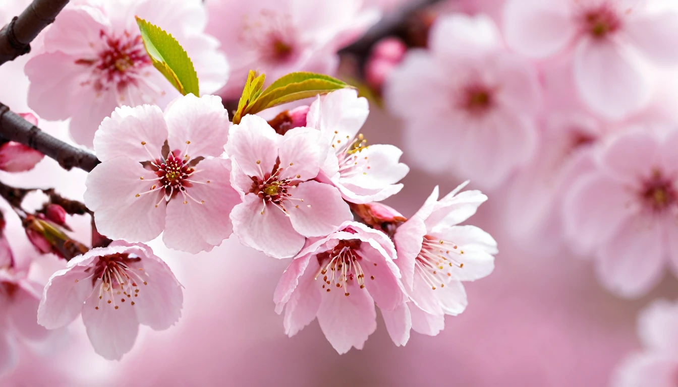Sakura blossoms, high resolution, light pink, photo level, Macro