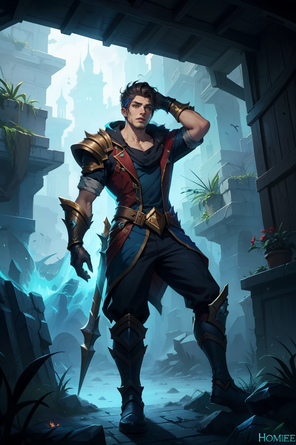 Necromante de freijord ( league of legends) homem neve montanha