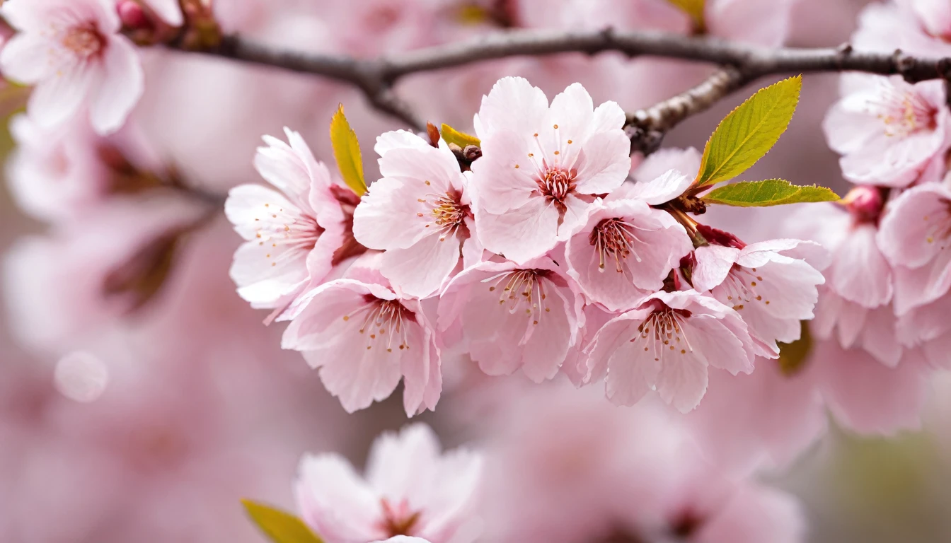 Sakura blossoms, high resolution, light pink, photo level, Macro