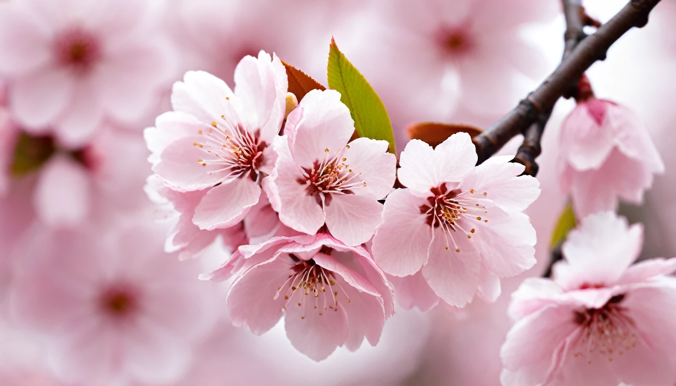 Sakura blossoms, high resolution, light pink, photo level, Macro