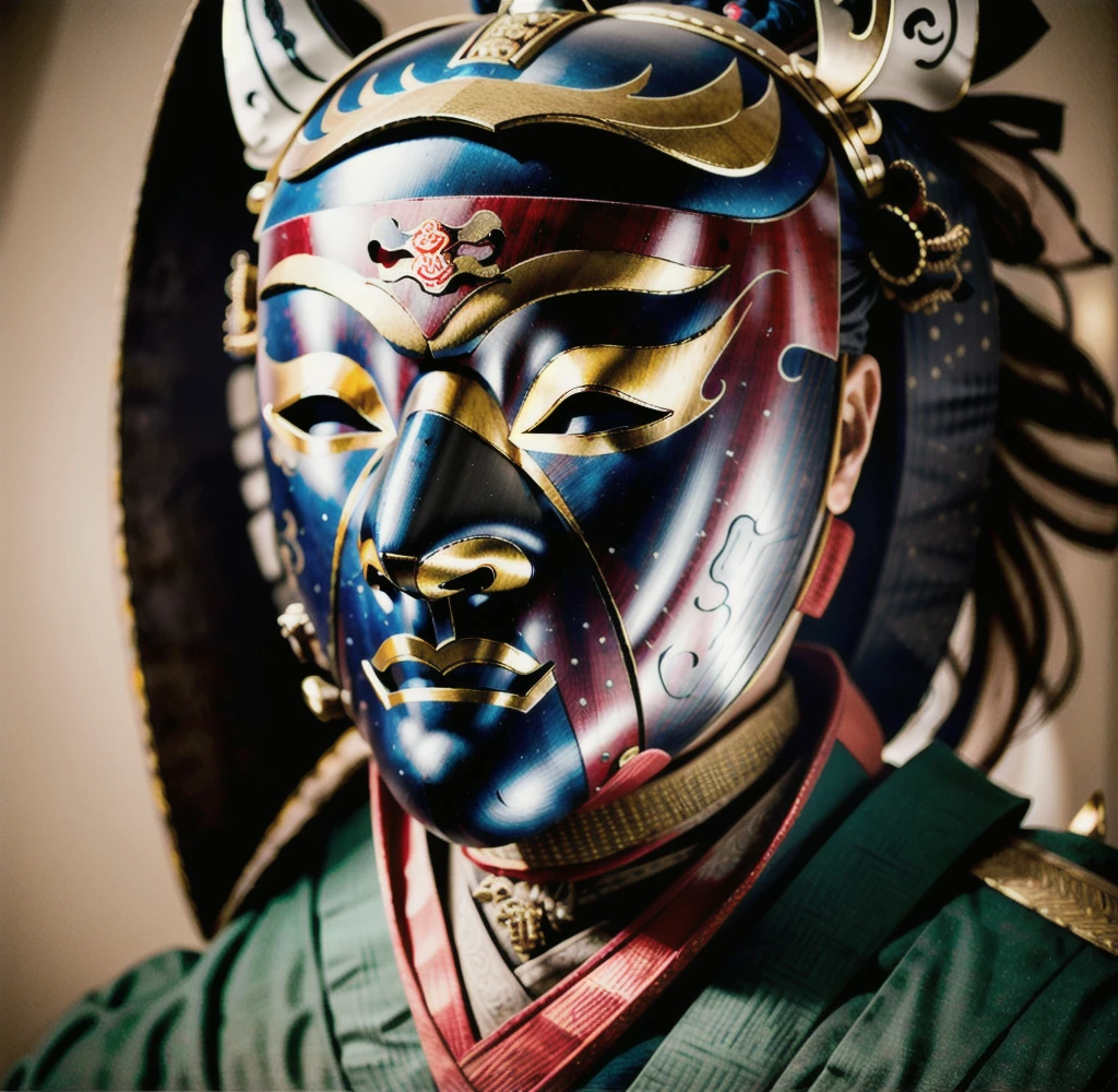 ( noh mask:1.3), 
best quality,masterpiece,highly detailed,ultra-detailed, 1man samurai japanese armor, old man
  