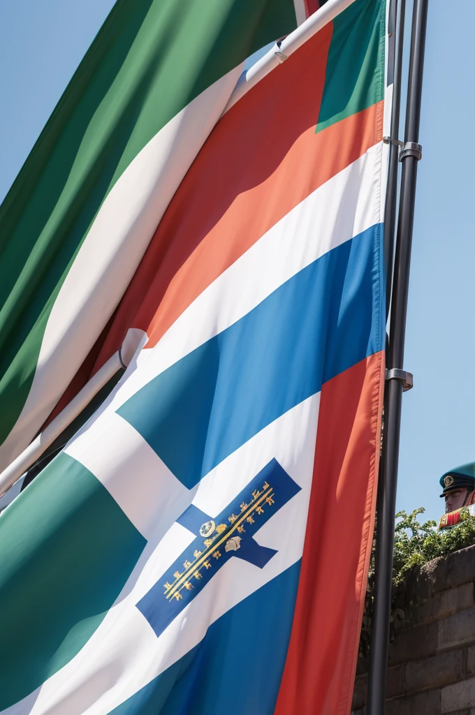 A bandeira de uma ditadura militar