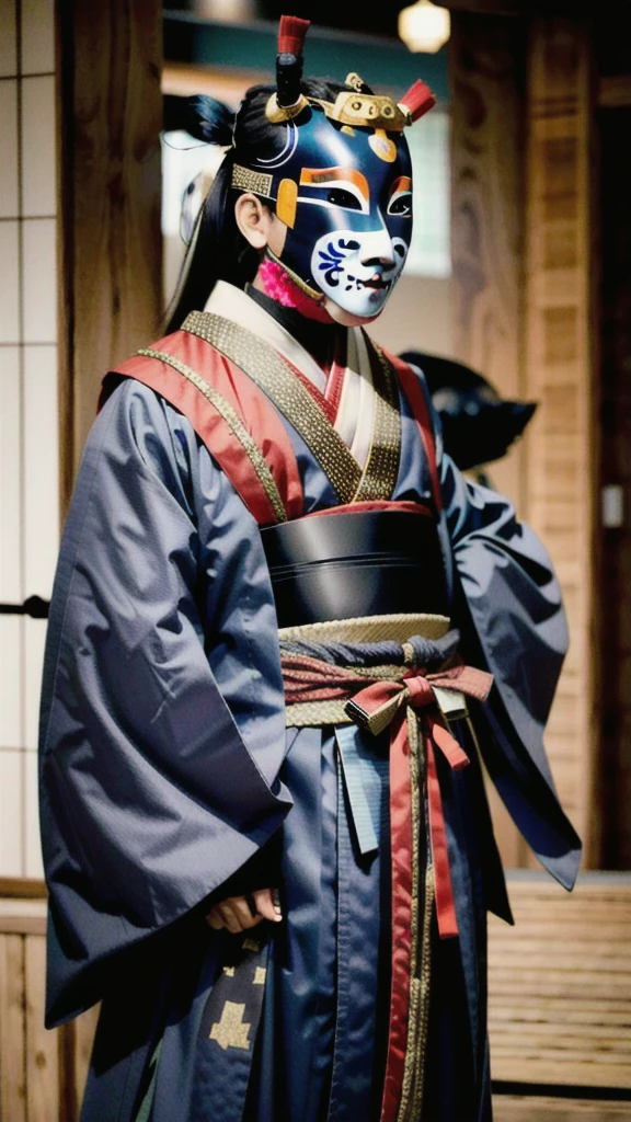 ( noh mask:1.3), 
best quality,masterpiece,highly detailed,ultra-detailed, 1man samurai japanese armor, old man
  