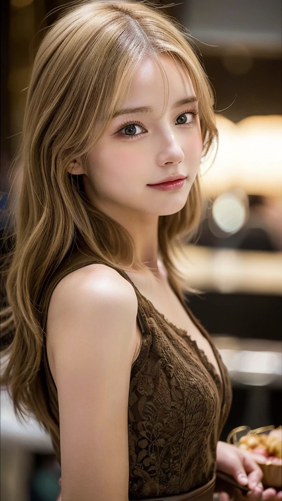 Breathtaking cinematic photo of a 30 year old girl with cheveux blond and yeux marrons, heureux, expression joyeuse, closed mouth, beau lips, Intricate details, faible profondeur de champ, very detailed, high budget, epic Hollywood movie, magnifique, chef-d'artwork, prime, professionnel, very detailed, detailed skin texture, (rougir: 0.5), (chair de poule: 0.5). (the most beau woman in the world) (cheveux bruns) (Short, curly hair, les cheveux sauvages, elegant coupe) visage mince, nez fin, beau, very beau, parfait face, mince body (mince), (cheveux bruns) (yeux marrons ) (peau blanche) beau corps, face ouest, Yeux predators, pink lips, thick thighs. Tout le corps, Beauté occidentale, nez fin, beau, parfait, ((Best quality)), ((ultra resolution)), ((photorealistic: 1.4)), (Intricate details), parfait face, se maquiller: 1.5 , visage clair, Facial details. vue de face ((uniforme, costume tactique, disguise of'agent, ESPIONNER))