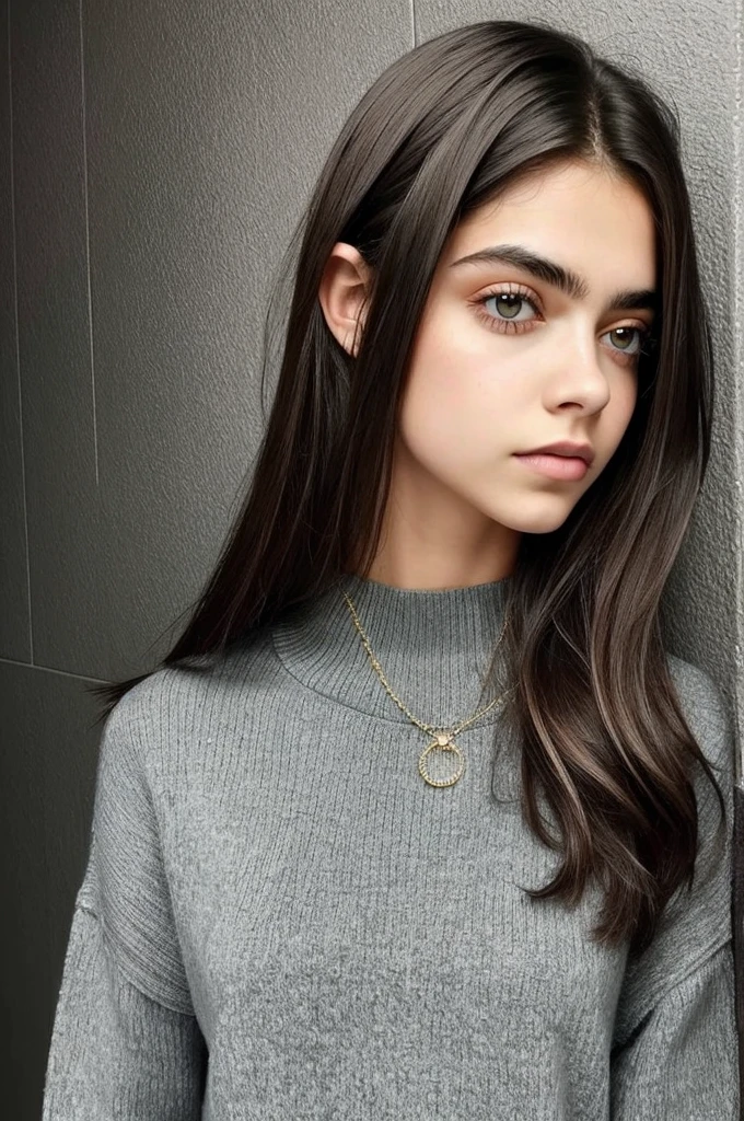 1 garota em, 18 anos, Sozinho, cabelo longo, Colossal , olhando para o espectador, cabelo loiro, Ombros nus, olhos azuis, jewelry, corpo todo, um colar, fora dos ombros, Sweaters, realista, cara bonita
