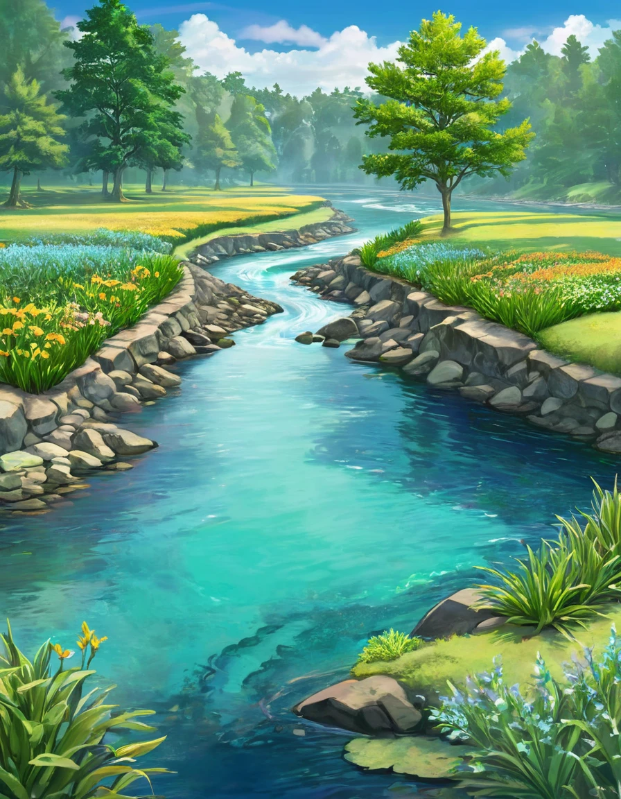 Creating beds in natural rivers