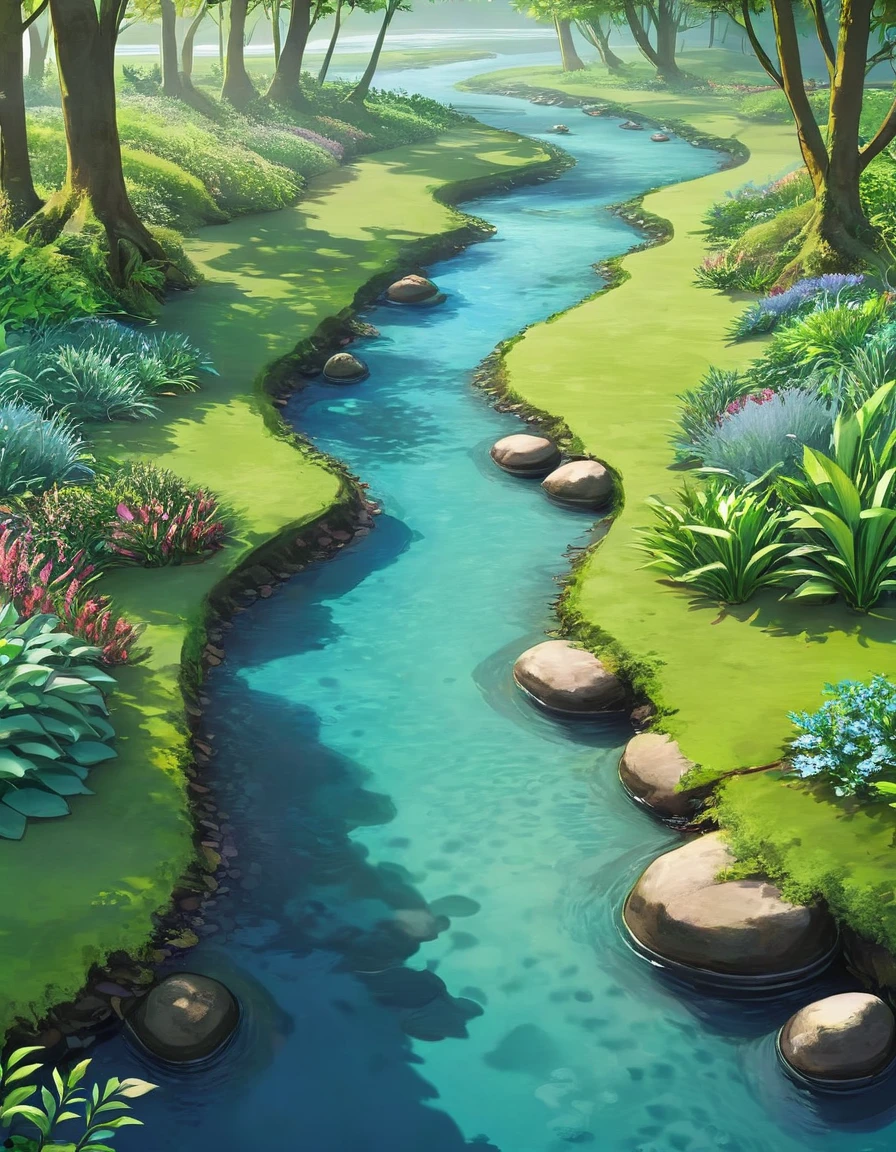 Creating beds in natural rivers