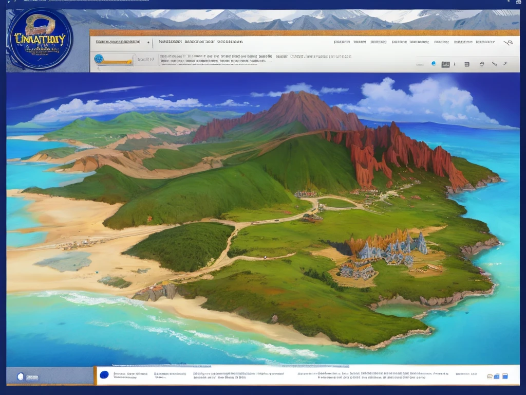 fantasy world map, mercator style