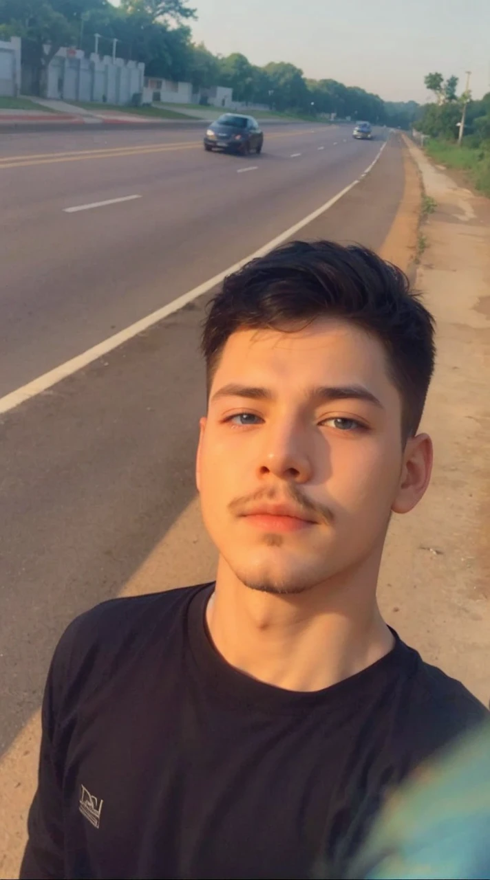 a young white boy with a goatee mustache, anime style, beautiful eyes, porcelain skin, windswept hair, mischievous expression, wearing a crisp white dress shirt, dark tie 2D