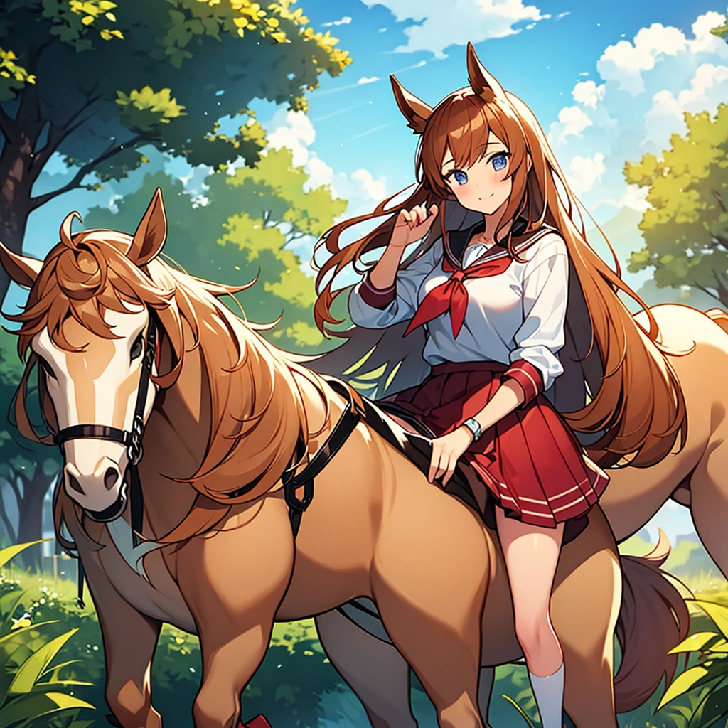 High school girl with centaur boy