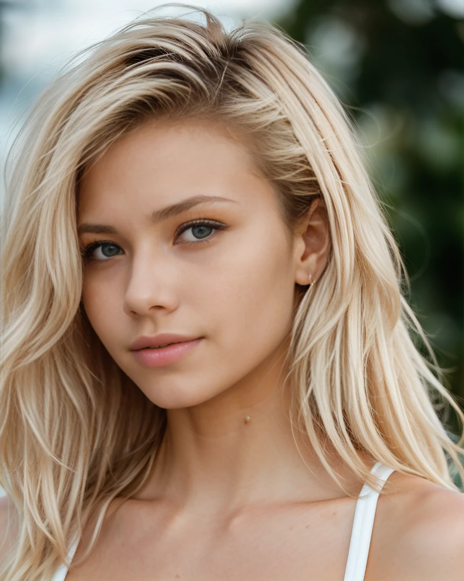 portrait photo of a beautiful blonde girl smiling into the camera (expressive face). aesthetic portrait, 1girl,solo, long hair, bokeh, depth of field, cinematic, nighttime , aesthetic portrait,b3rli,ch3ls3a, perfect anatomy. (straight half of the body: 1.4), RAW UHD portrait, large breasts,, details (textures! , hair! , glitter, color!! , disadvantages: 1.1), glossy eyes with high detail (looking at the camera), SLR lighting, SLR camera, ultra-quality, sharpness, depth of field, film grain (center), Fujifilm XT3, crystal clear, frame center, beautiful face, sharp focus, detailed skin pores, oily skin, sunburn, complex eye details