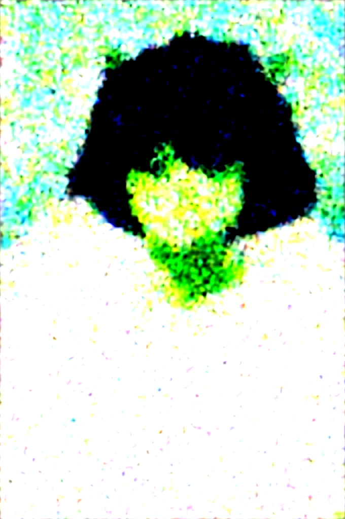 Wolf、Handsome、Messy Hair、Wearing a white hoodie、A tired face、Simple Background、Black Hair、Black Ear、Green Eyes、The whole body is visible、Looking this way、Earrings、Front view